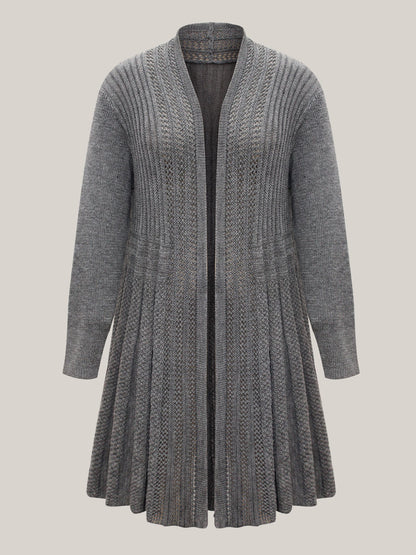 🔥 MAJOR SALE-Women’s Textured Long Cardigan – Relaxed Kimono-Style Open Front Sweater