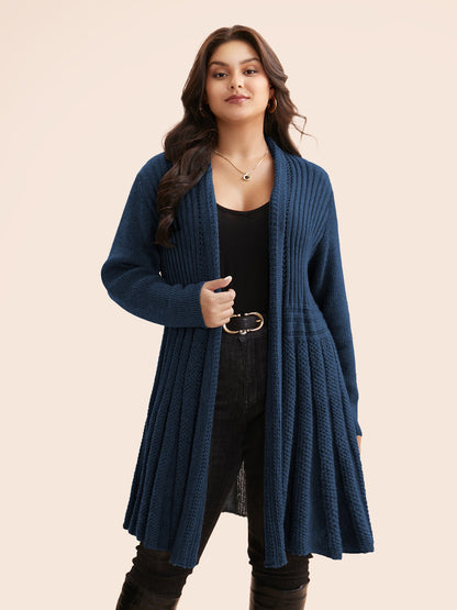 🔥 MAJOR SALE-Women’s Textured Long Cardigan – Relaxed Kimono-Style Open Front Sweater