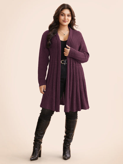 🔥 MAJOR SALE-Women’s Textured Long Cardigan – Relaxed Kimono-Style Open Front Sweater