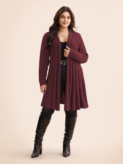🔥 MAJOR SALE-Women’s Textured Long Cardigan – Relaxed Kimono-Style Open Front Sweater