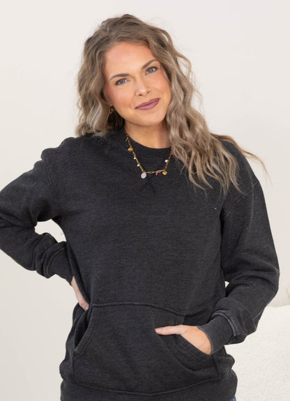 🔥Back by Popular Demand! Pigment Dyed Cozy Campfire Crewneck Sweatshir