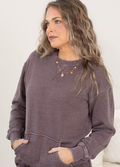 🔥Back by Popular Demand! Pigment Dyed Cozy Campfire Crewneck Sweatshir