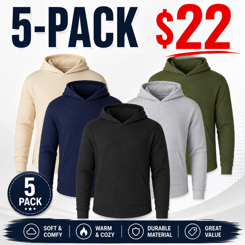 Men's Multi Waffle Knit Pullover Hoodie