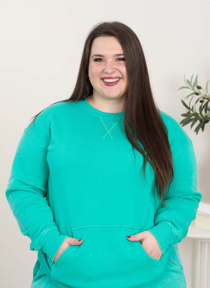 🔥Back by Popular Demand! Pigment Dyed Cozy Campfire Crewneck Sweatshir